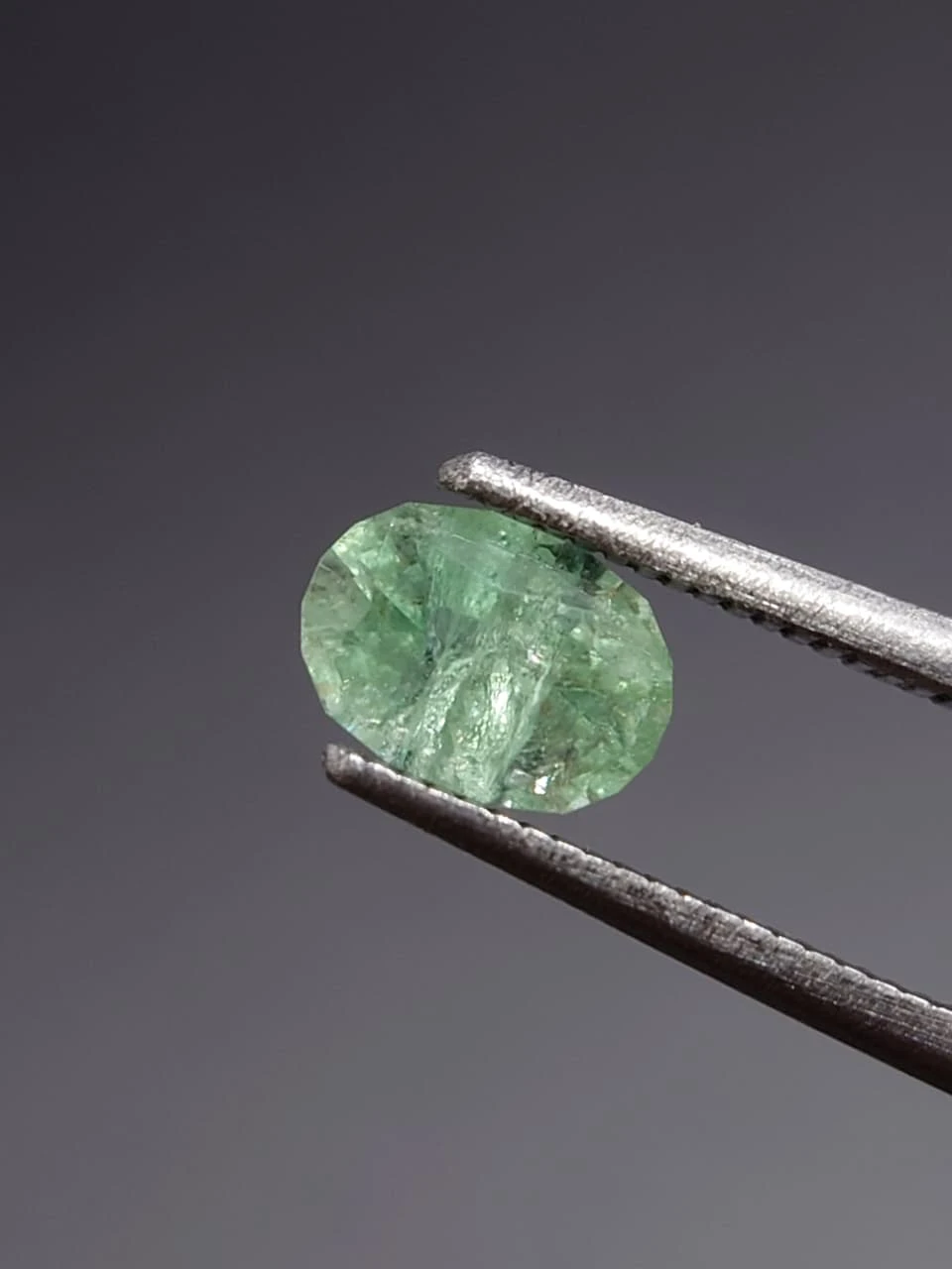 0.84ct Natural Panjsher Emerald Cushion Faceted from Afghanistan — view 2